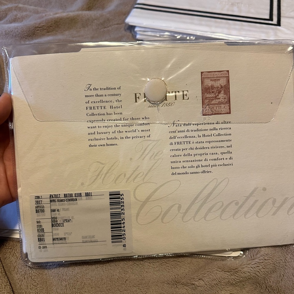 Frette White Hotel Collection Pillow Sham - Picture 2 of 2